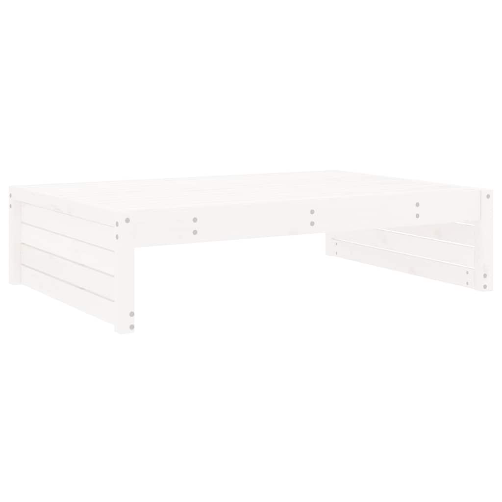 Vrtni tabure bijeli 120 x 80 cm od masivne borovine