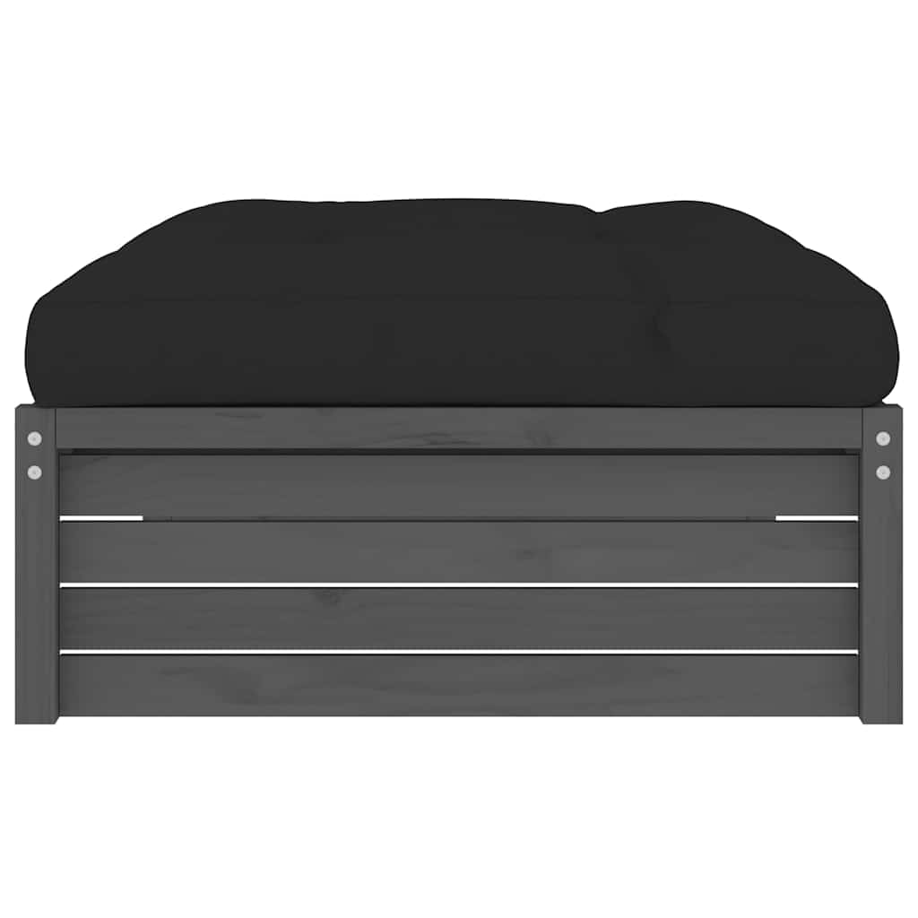 Vrtni tabure sivi 120 x 80 cm od masivne borovine