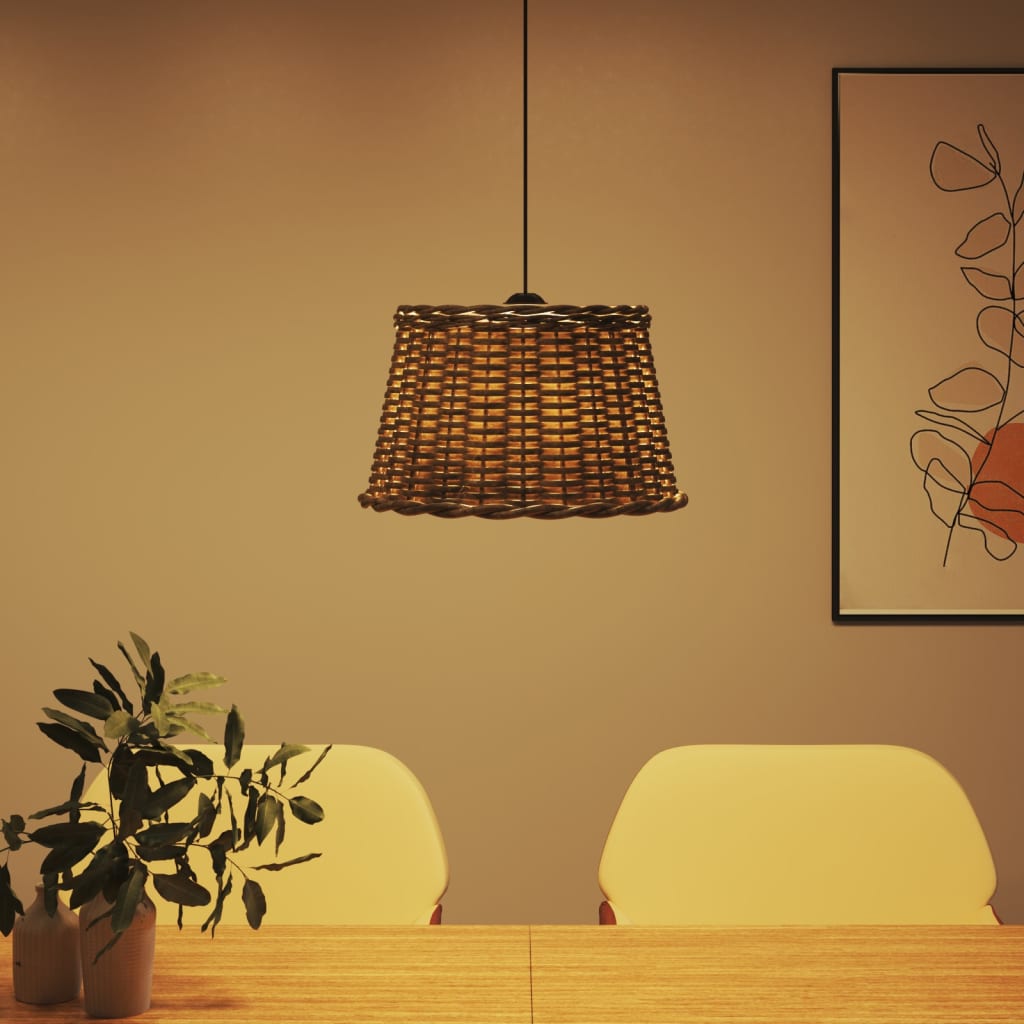 Sjenilo za stropnu svjetiljku smeđe Ø45x28 cm od pruća