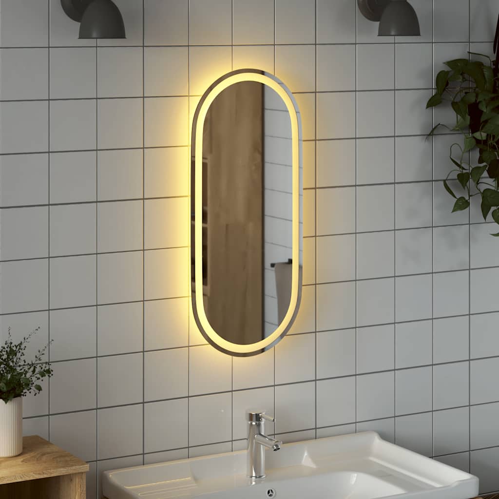 LED kupaonsko ogledalo 80 x 35 cm ovalno