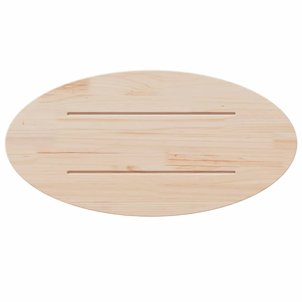 Ploča za stol 60 x 30 x 2,5 cm od masivne borovine ovalna
