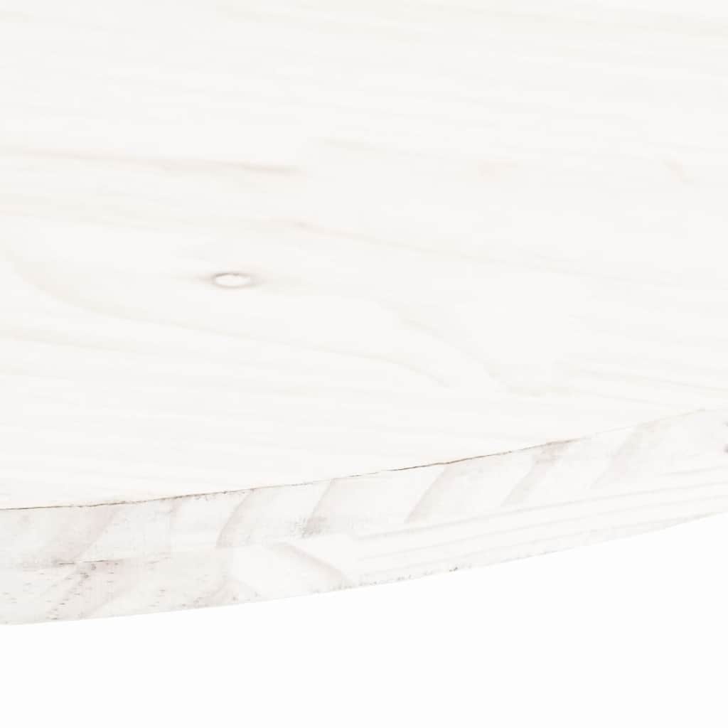 Ploča za stol bijela 90x45x2,5 cm od masivne borovine ovalna