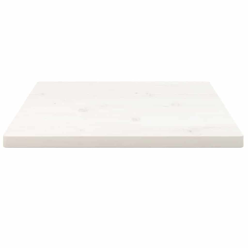 Ploča za stol bijela 60x60x2,5 cm masivna borovina četvrtasta