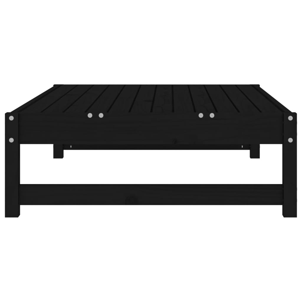 Vrtni tabure crni 120 x 80 cm od masivne borovine