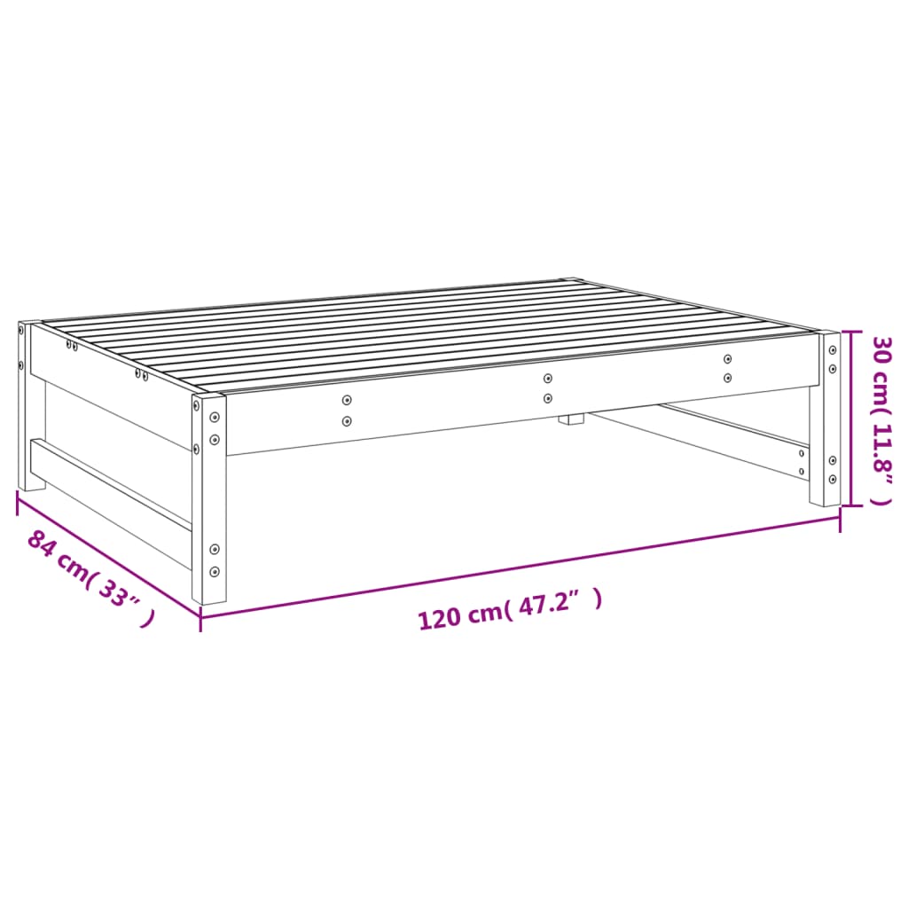 Vrtni tabure 120 x 80 cm od masivnog drva duglazije