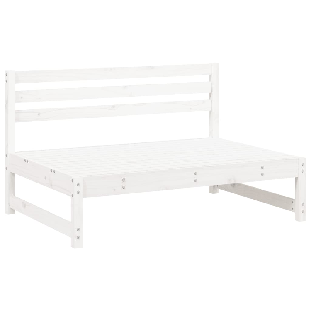 Srednja vrtne sofe 2 kom bijele 120 x 80 cm od masivne borovine