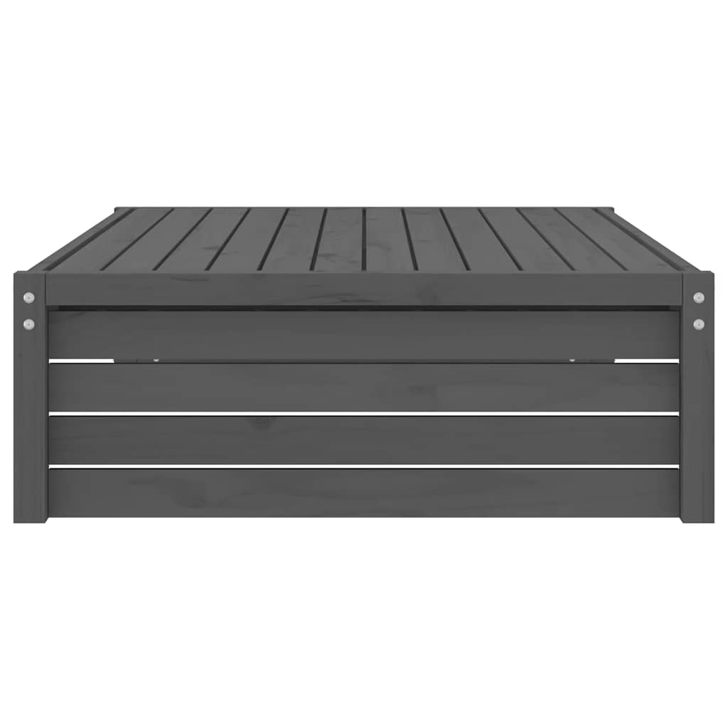 Vrtni tabure sivi 120 x 80 cm od masivne borovine