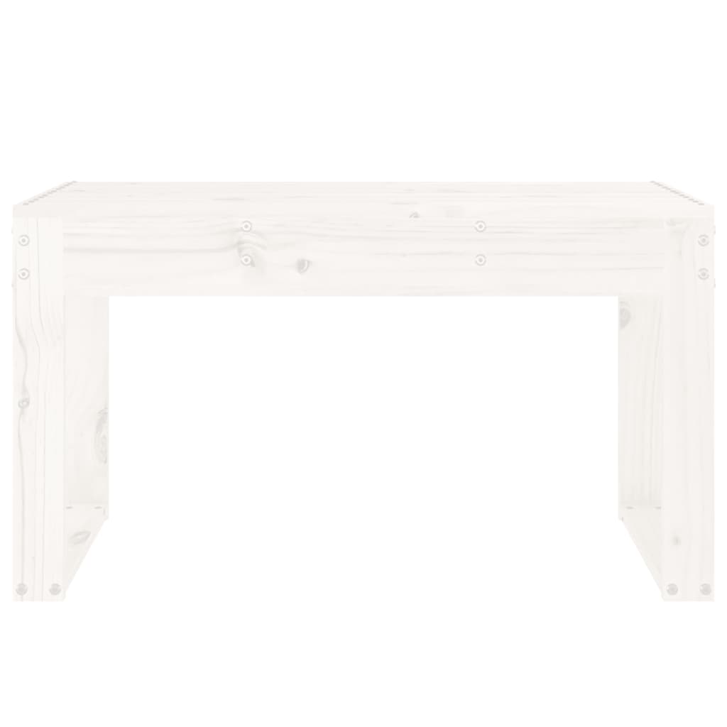 Vrtna klupa bijela 80 x 38 x 45 cm od masivne borovine