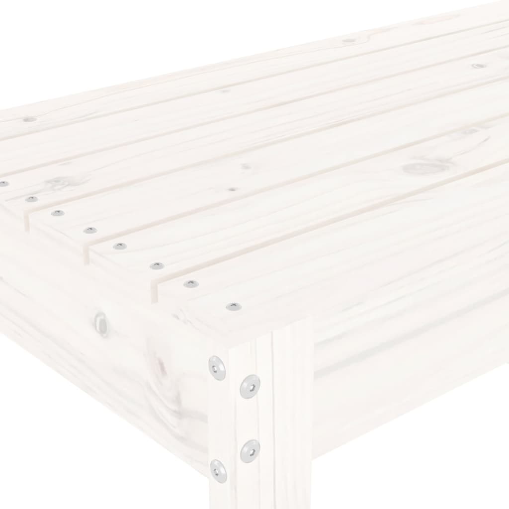 Vrtna klupa bijela 80 x 38 x 45 cm od masivne borovine