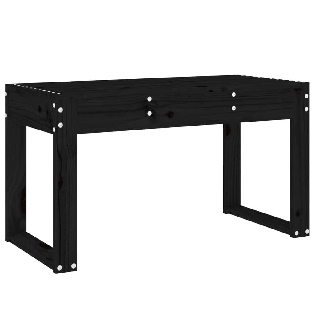 Vrtna klupa crna 80 x 38 x 45 cm od masivne borovine