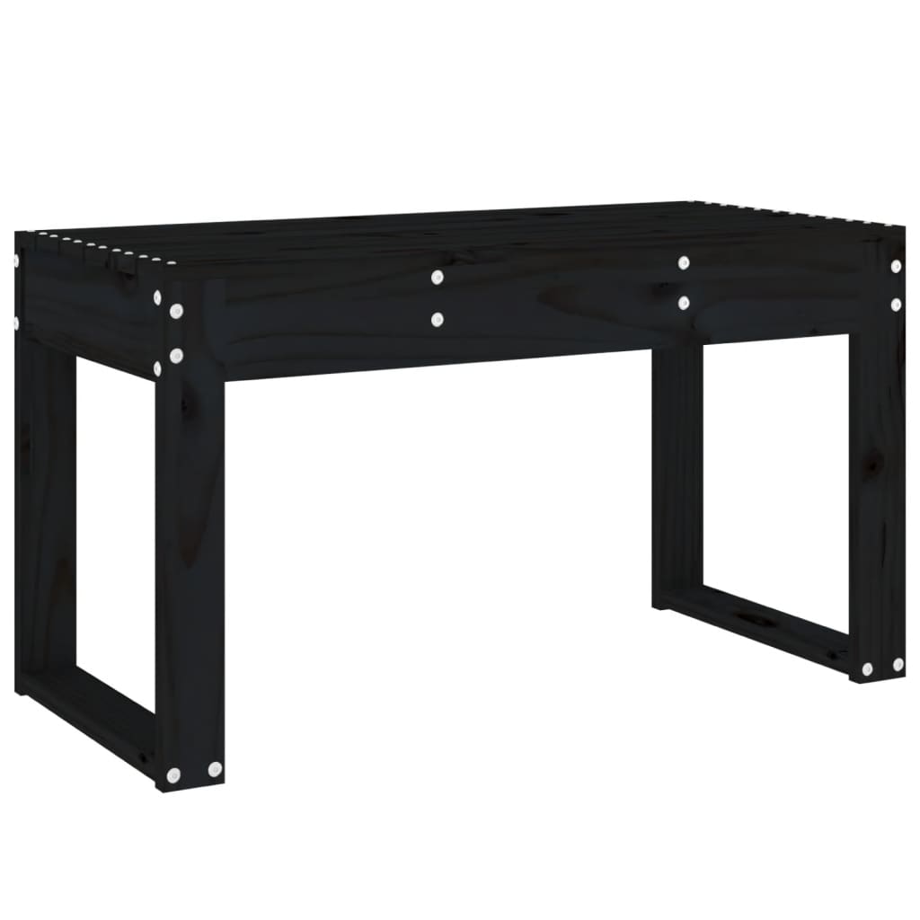 Vrtna klupa crna 80 x 38 x 45 cm od masivne borovine