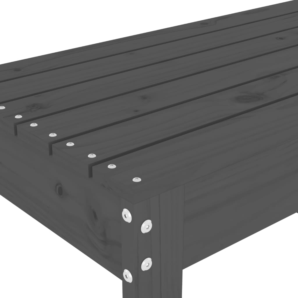 Vrtna klupa siva 110 x 38 x 45 cm od masivne borovine