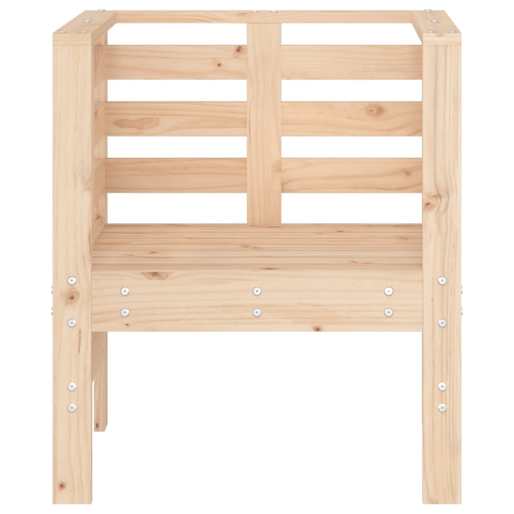 Vrtne stolice 2 kom 61,5 x 53 x 71 cm od masivne borovine