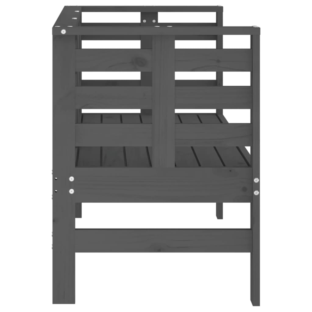 Vrtna klupa siva 111,5 x 53 x 71 cm od masivne borovine