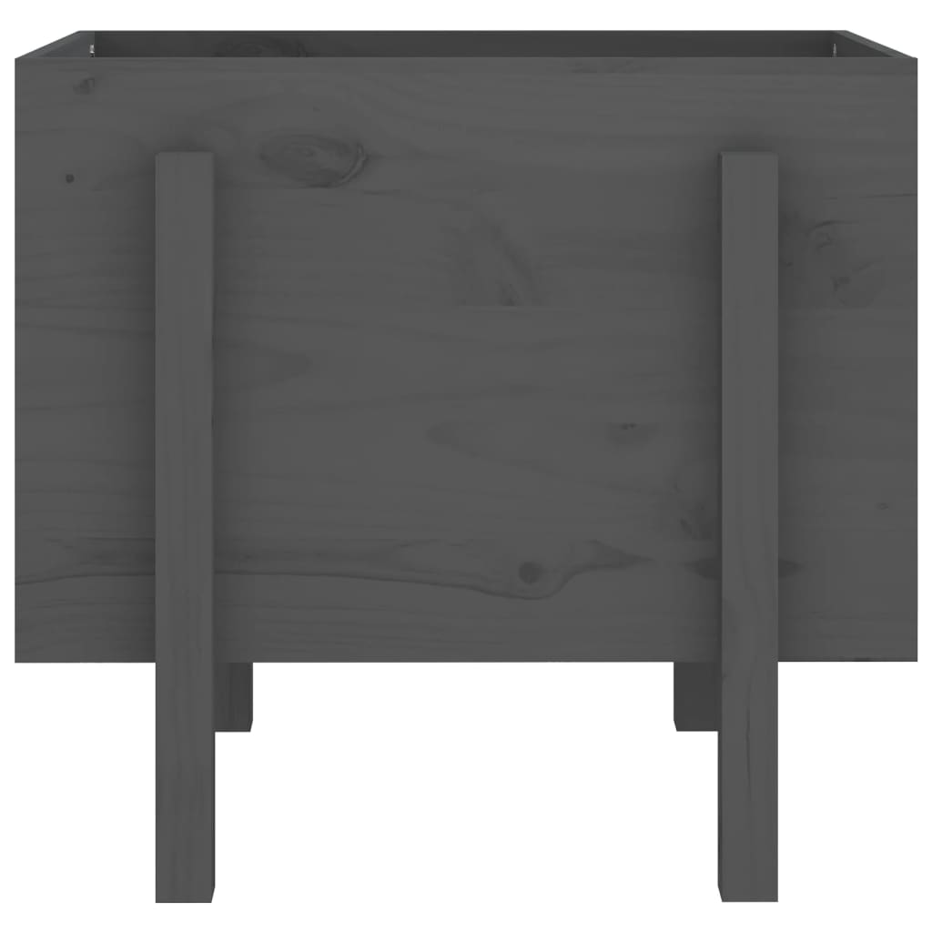 Vrtna sadilica siva 62 x 50 x 57 cm od masivne borovine