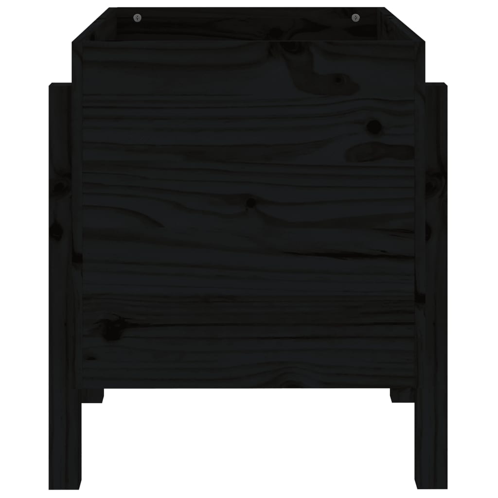 Vrtna sadilica crna 62 x 50 x 57 cm od masivne borovine