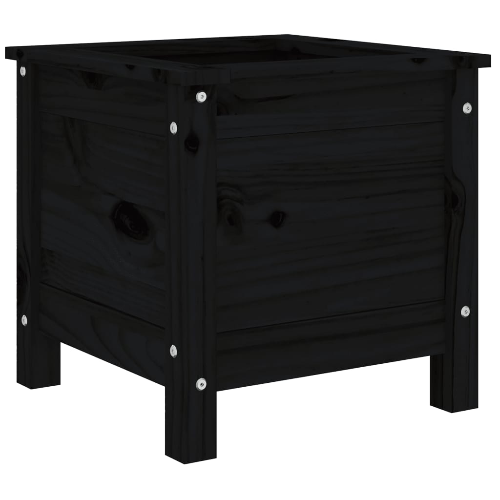 Vrtna sadilica crna 40 x 40 x 39 cm od masivne borovine