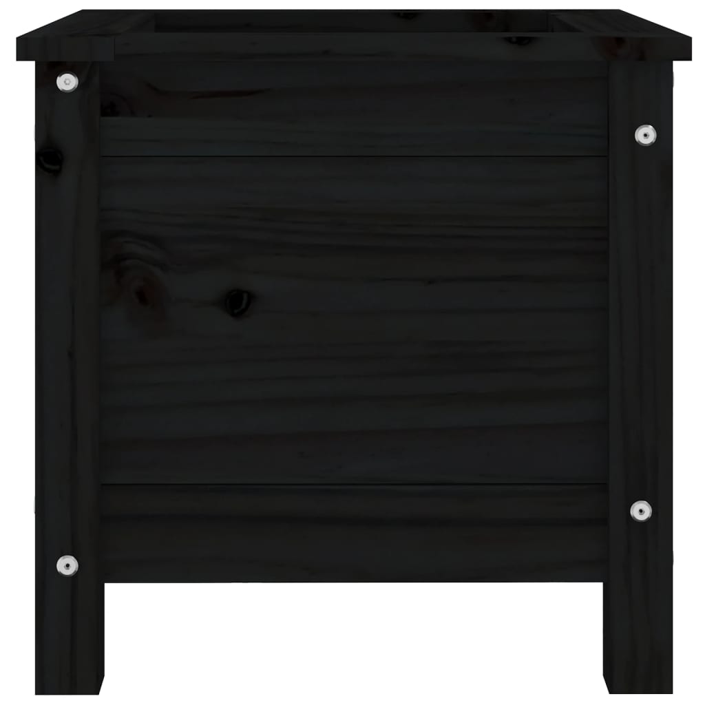 Vrtna sadilica crna 40 x 40 x 39 cm od masivne borovine
