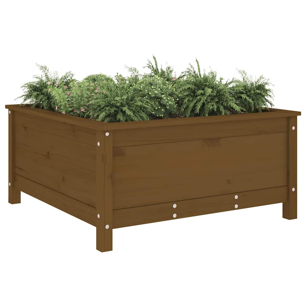 Vrtna sadilica boja meda 82,5 x 82,5 x 39 cm masivna borovina