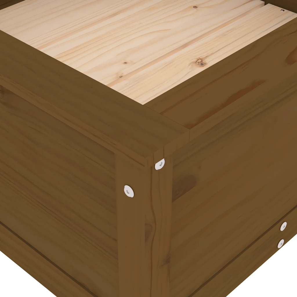 Vrtna sadilica boja meda 82,5 x 82,5 x 39 cm masivna borovina