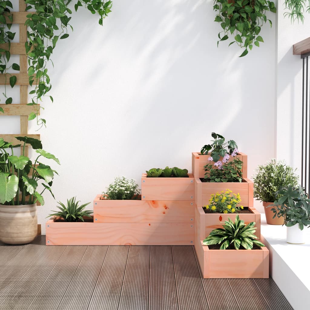 Vrtna sadilica s 4 razine 80,5x79x36 cm od masivne duglazije