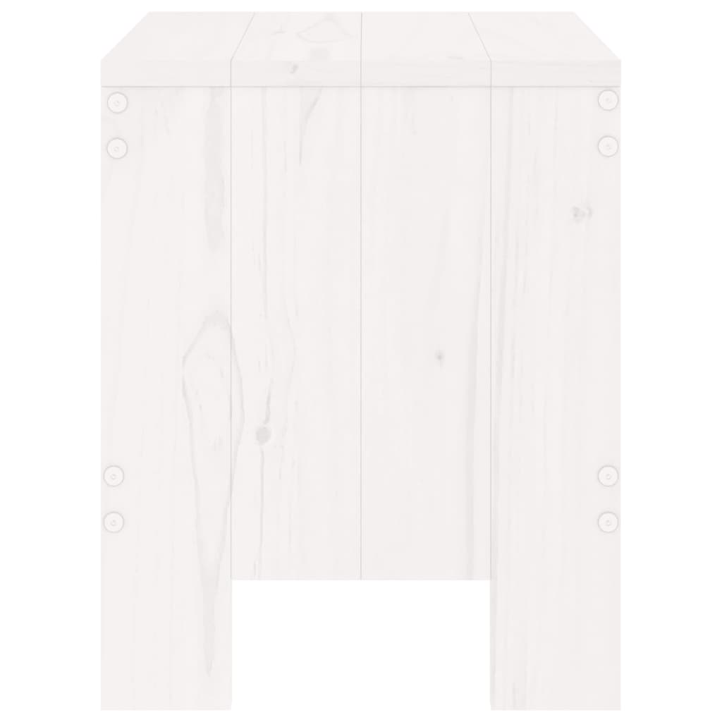 Vrtni stolci 2 kom bijeli 40 x 36 x 45 cm od masivne borovine