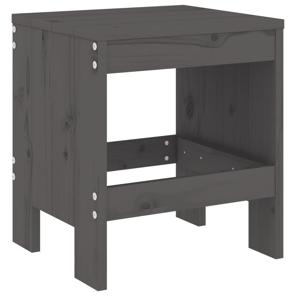 Vrtni stolci 2 kom sivi 40 x 36 x 45 cm od masivne borovine