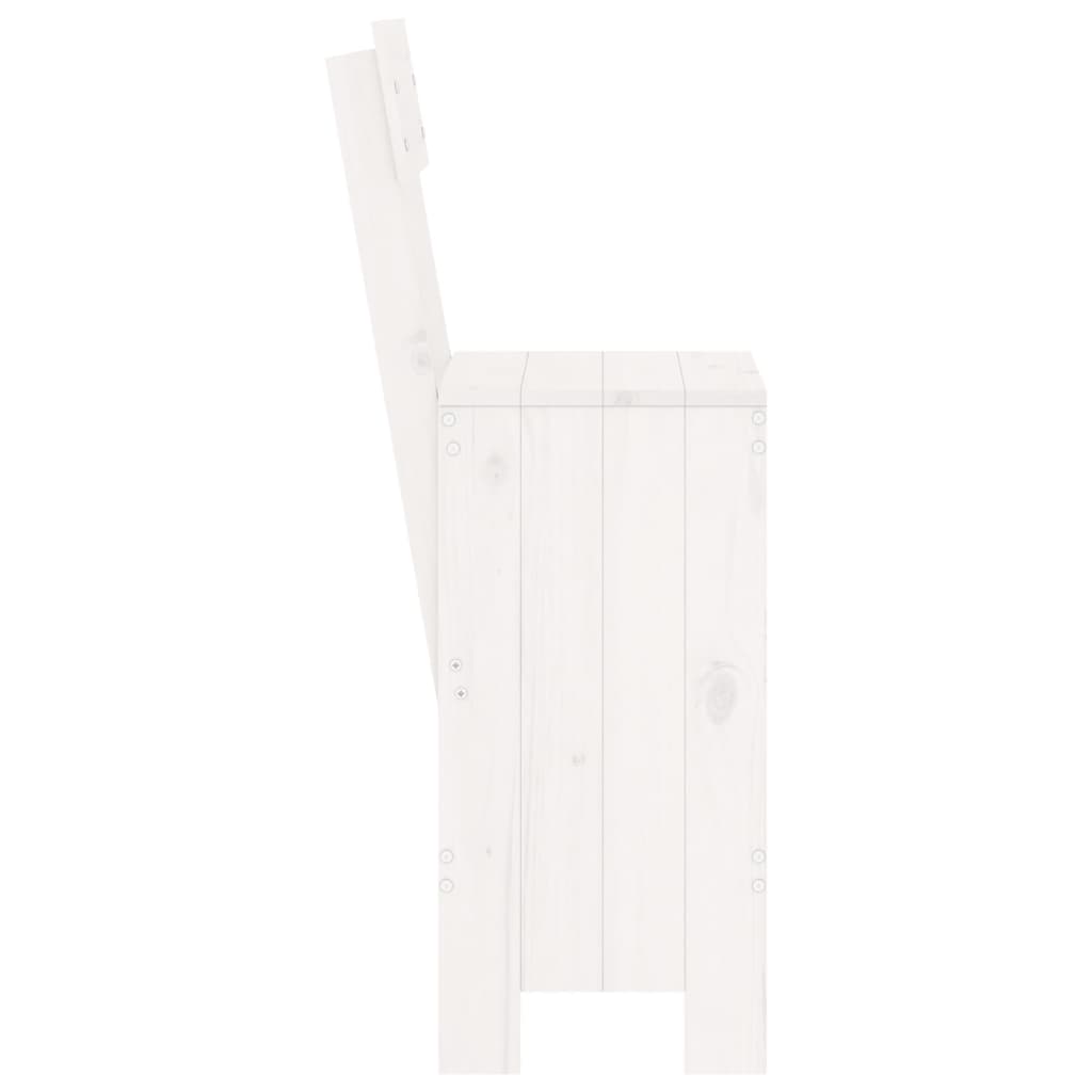 Barski stolci 2 kom bijeli 40x48,5x115,5 cm od masivne borovine