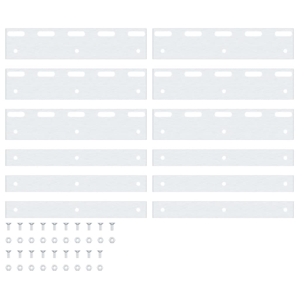 Spojne ploče 6 kom srebrne 20 cm od nehrđajućeg čelika