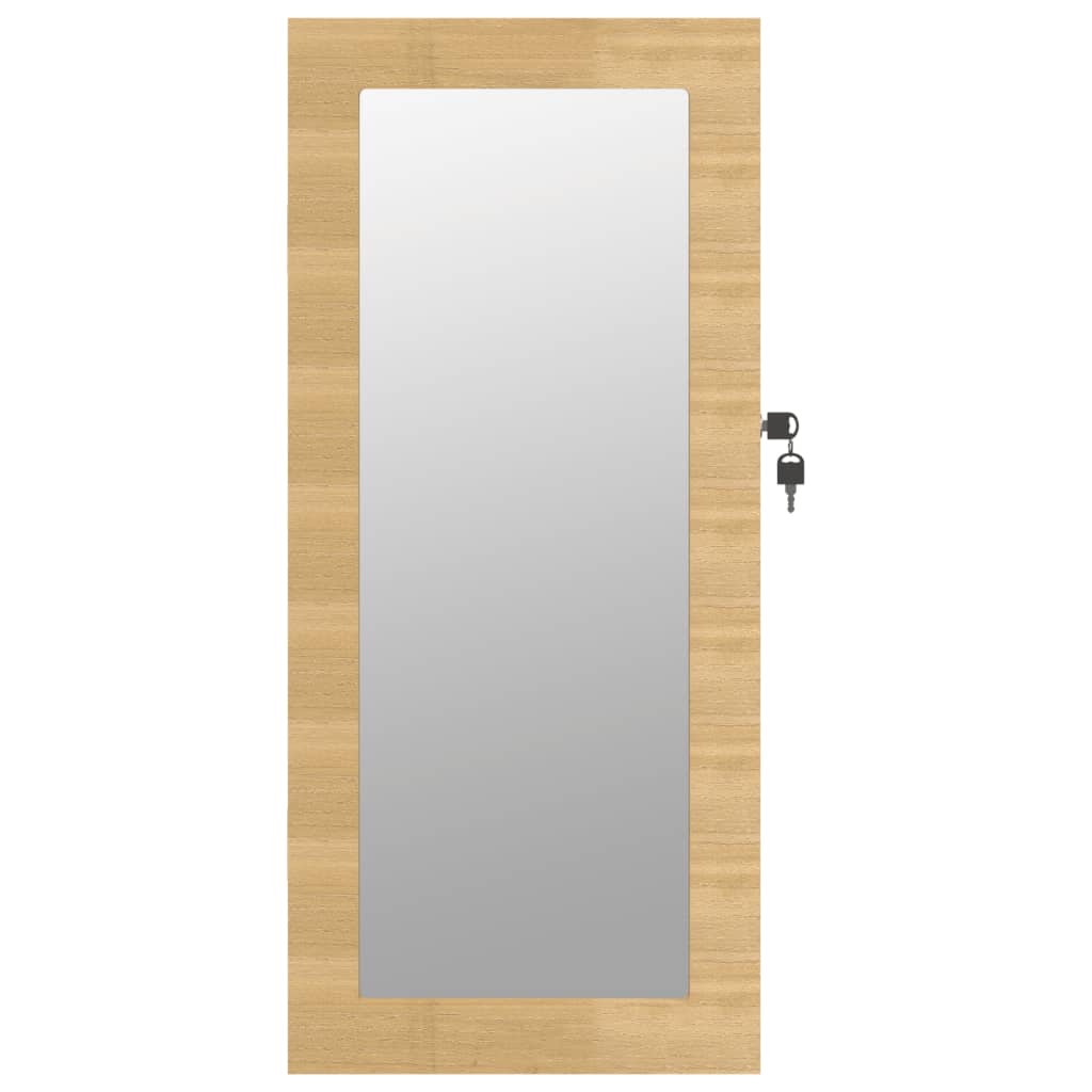 Zidni ormarić za nakit s ogledalom 30 x 8,5 x 67 cm