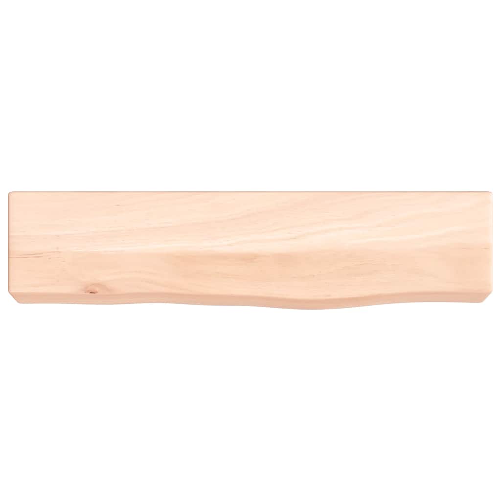 Zidna polica 40 x 10 x 6 cm od neobrađene masivne hrastovine