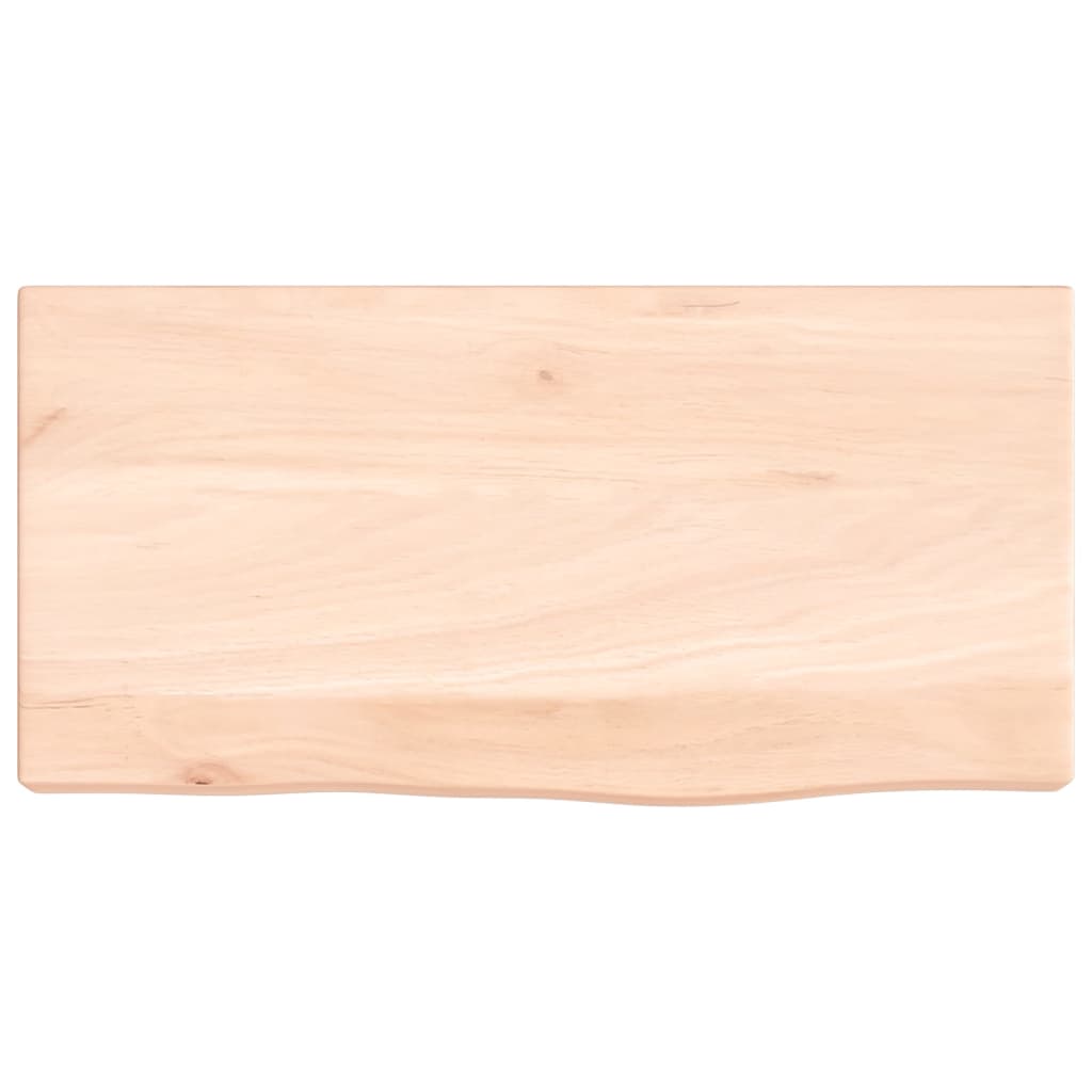 Zidna polica 40 x 20 x 4 cm od neobrađene masivne hrastovine