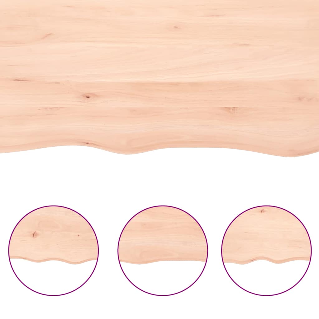 Zidna polica 40x30x(2-4) cm neobrađena masivna hrastovina