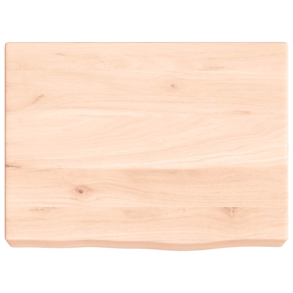 Zidna polica 40x30x(2-6) cm neobrađena masivna hrastovina