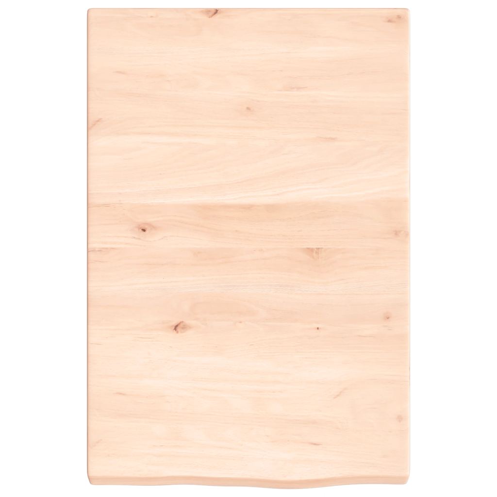 Zidna polica 40x60x(2-4) cm neobrađena masivna hrastovina