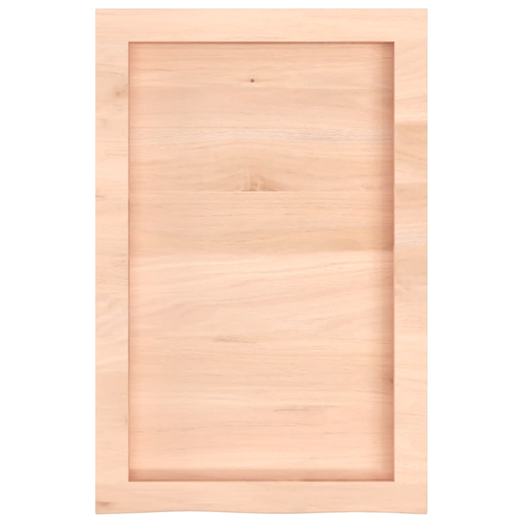 Zidna polica 40x60x(2-4) cm neobrađena masivna hrastovina