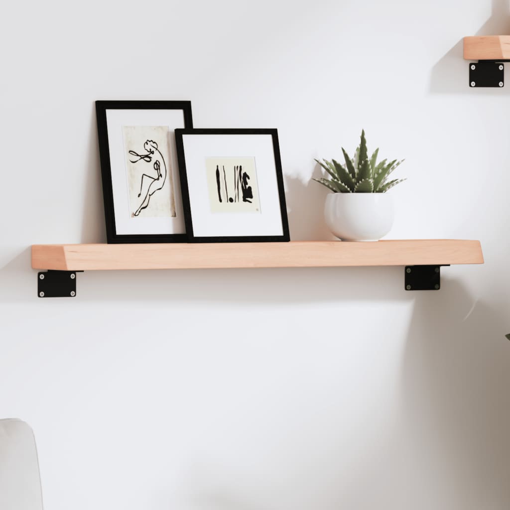 Zidna polica 60 x 10 x 4 cm od neobrađene masivne hrastovine