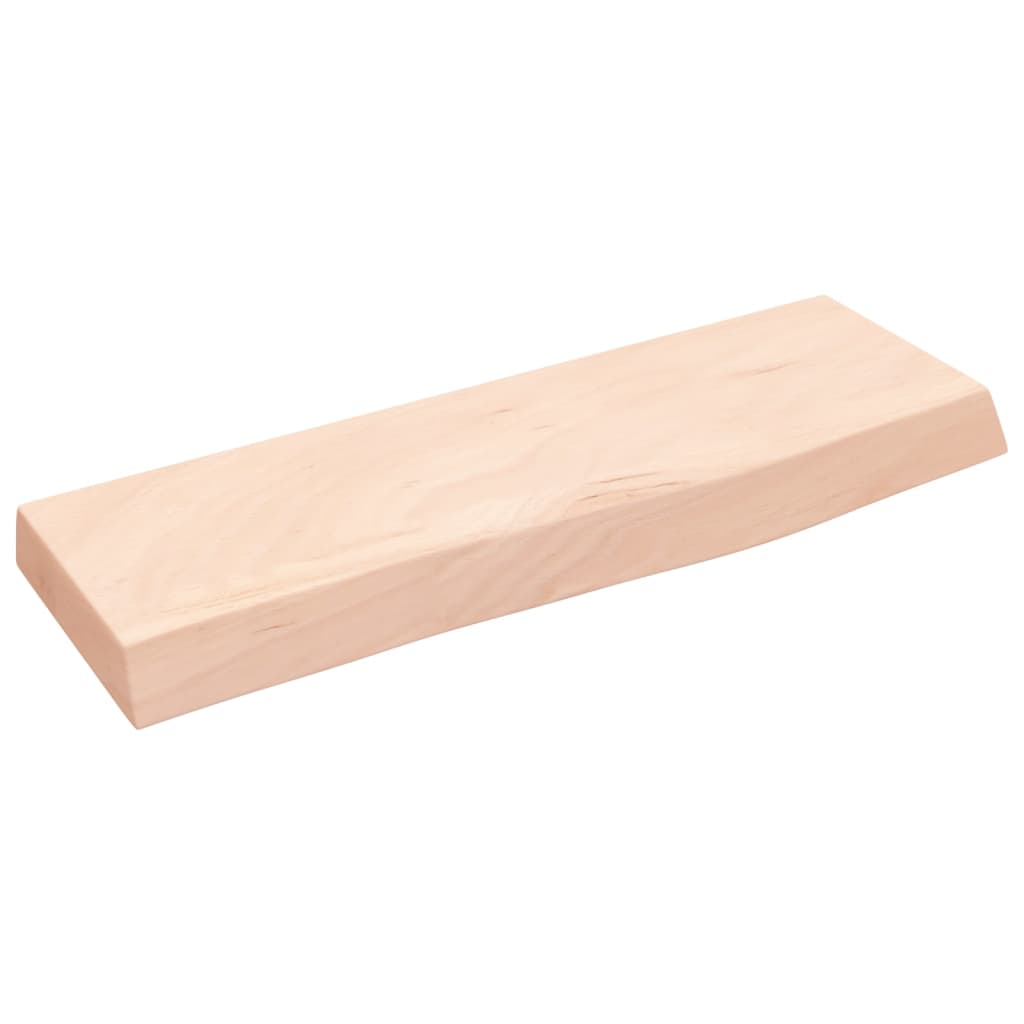 Zidna polica 60 x 20 x 4 cm od neobrađene masivne hrastovine