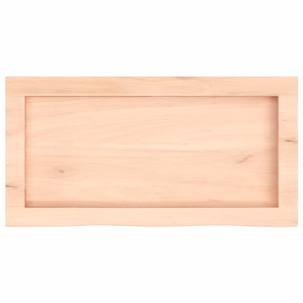 Zidna polica 60x30x(2-4) cm neobrađena masivna hrastovina