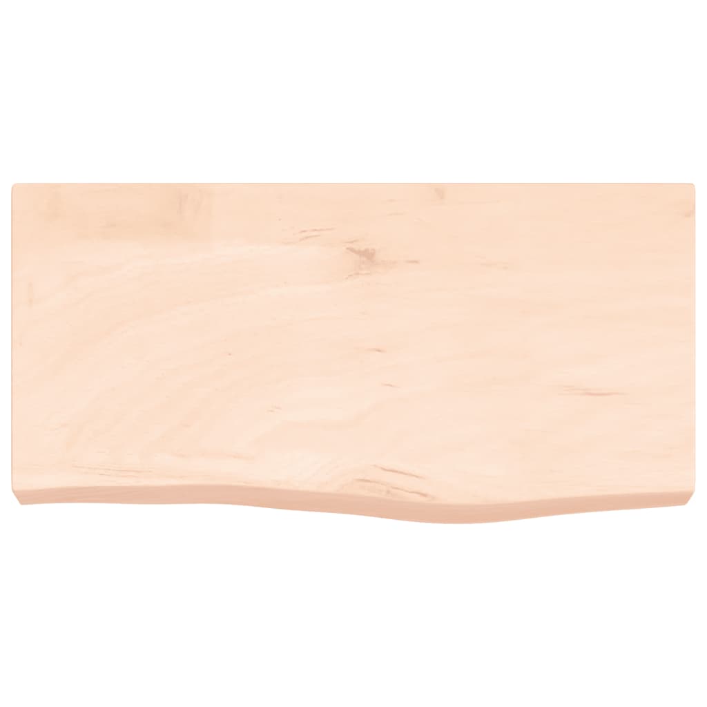 Zidna polica 60x30x(2-6) cm neobrađena masivna hrastovina