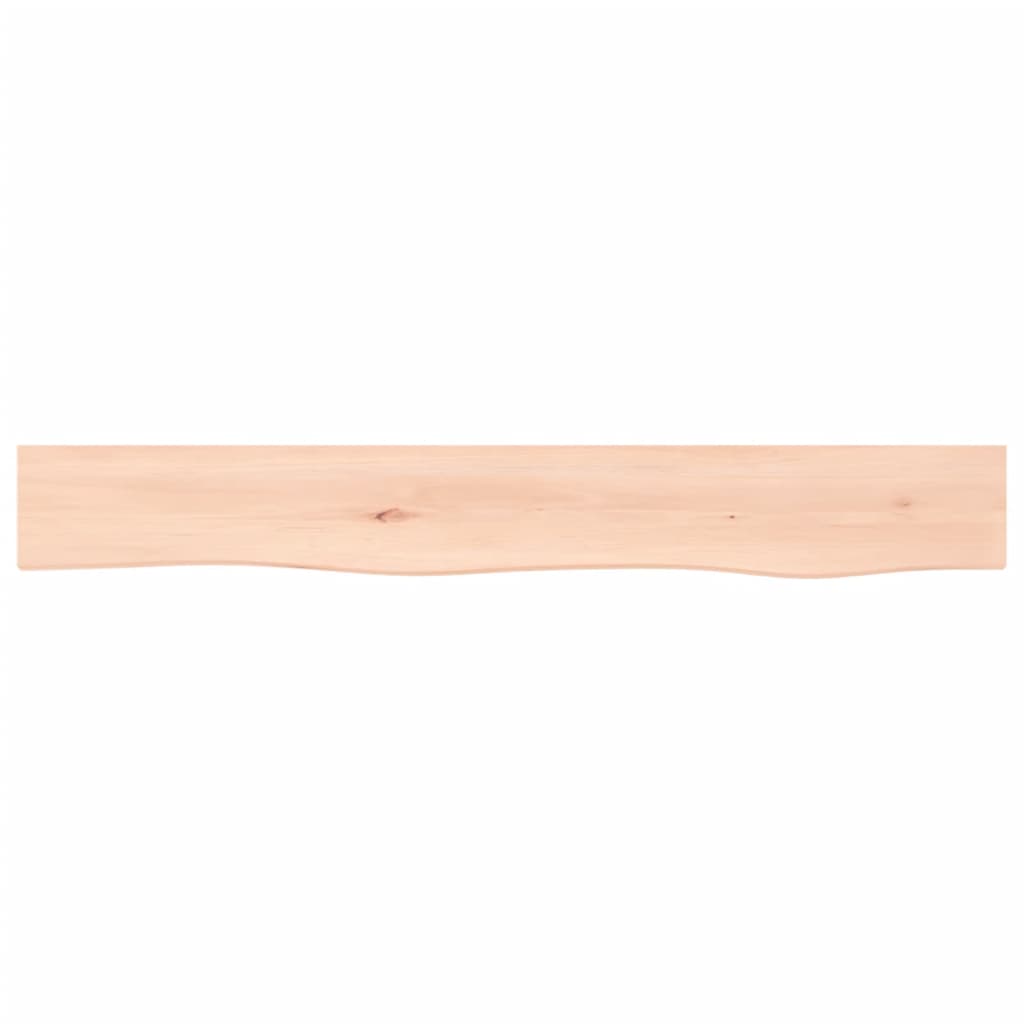 Zidna polica 80 x 10 x 2 cm od neobrađene masivne hrastovine