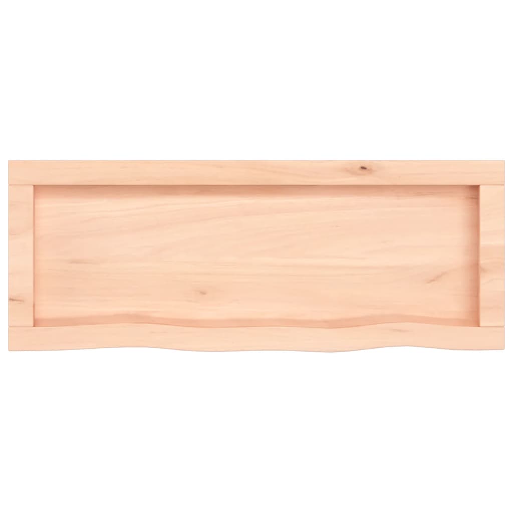 Zidna polica 80x30x(2-6) cm neobrađena masivna hrastovina