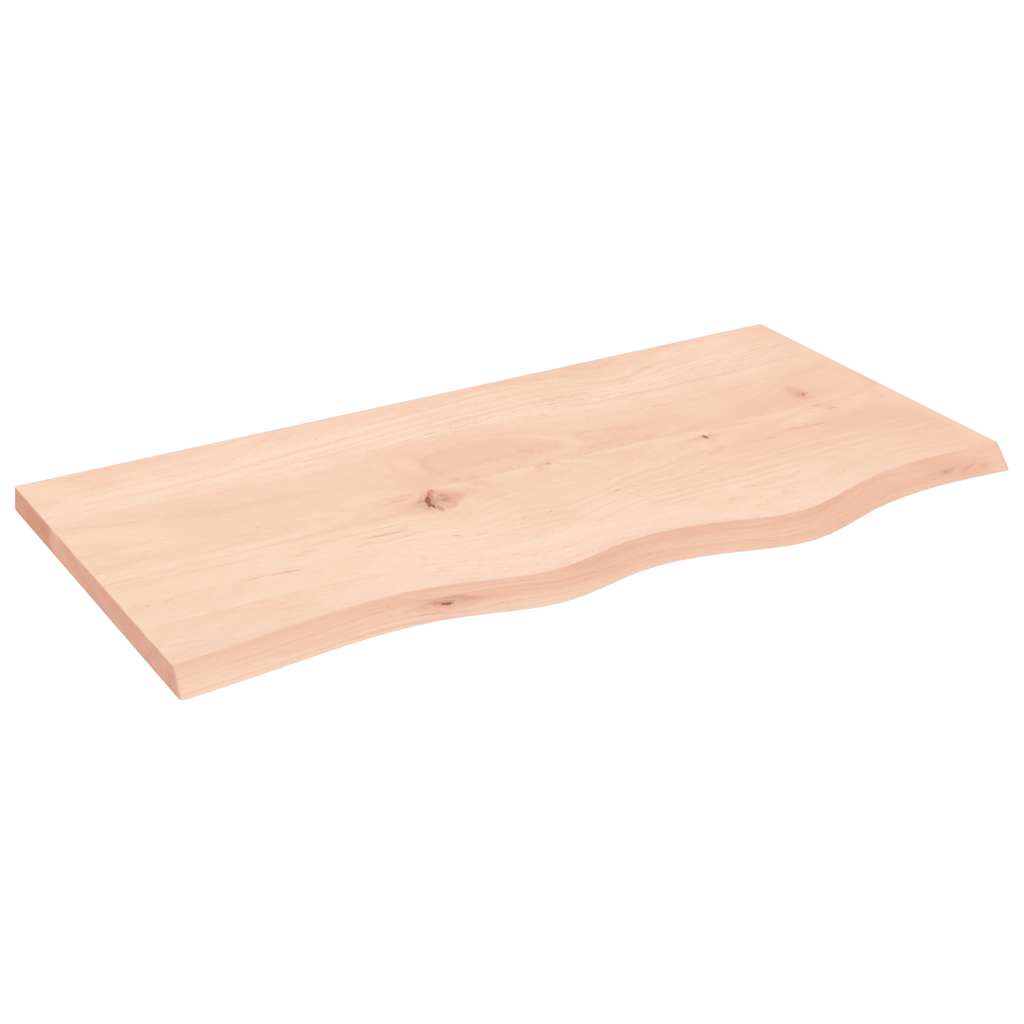 Zidna polica 80 x 40 x 2 cm od neobrađene masivne hrastovine