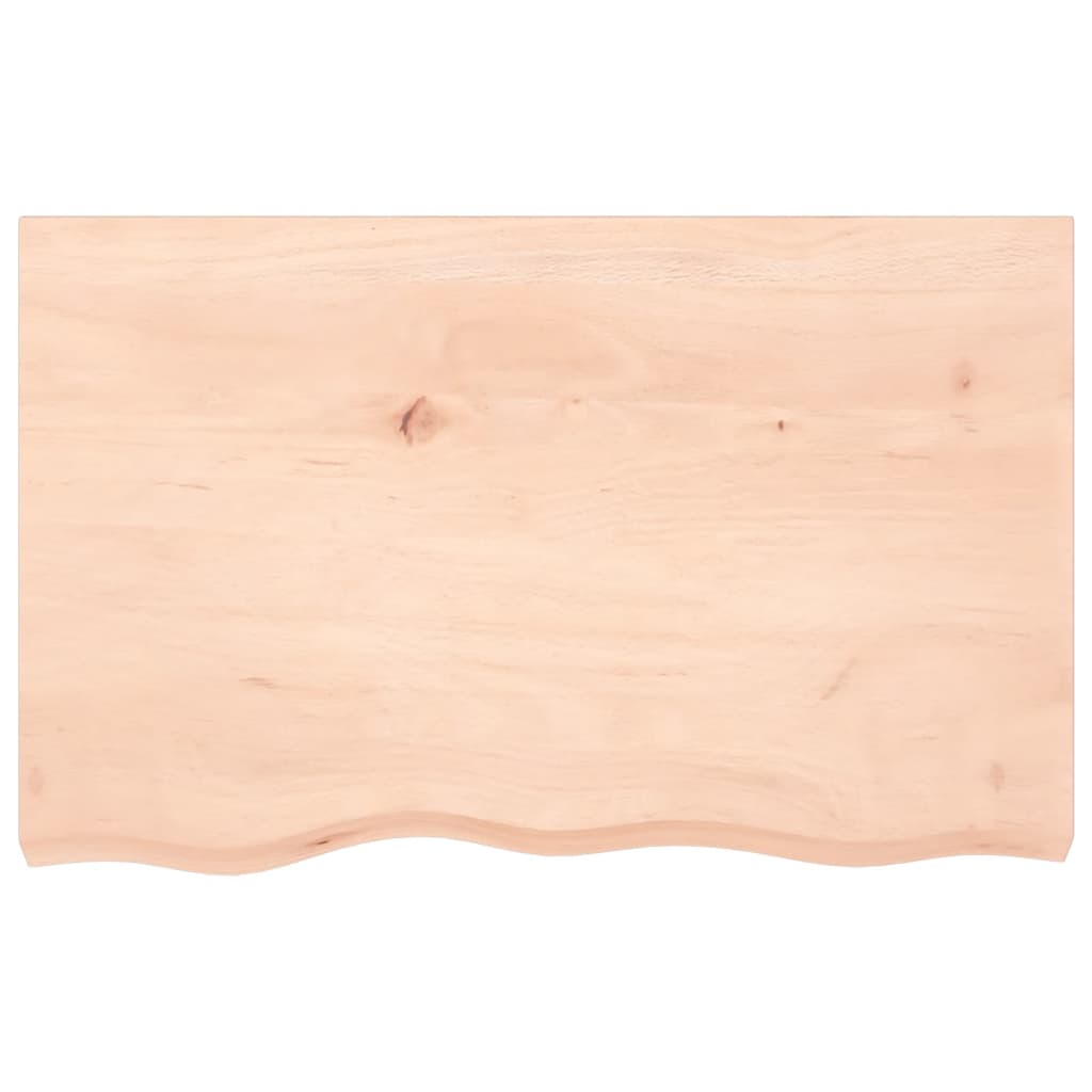 Zidna polica 80x50x(2-6) cm neobrađena masivna hrastovina