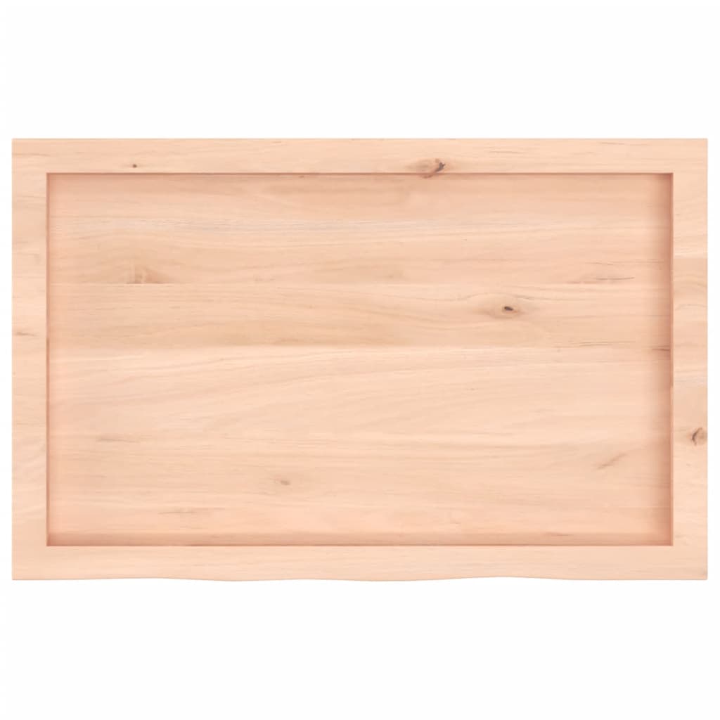 Zidna polica 80x50x(2-6) cm neobrađena masivna hrastovina