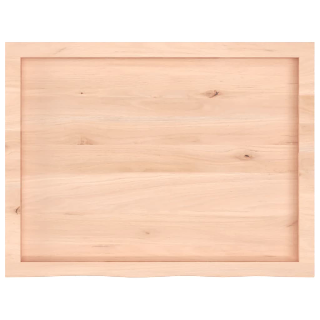 Zidna polica 80 x 60 x (2 - 4) cm neobrađena masivna hrastovina