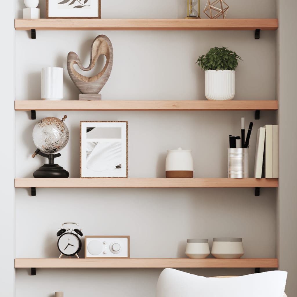 Zidna polica 100 x 10 x 4 cm od neobrađene masivne hrastovine