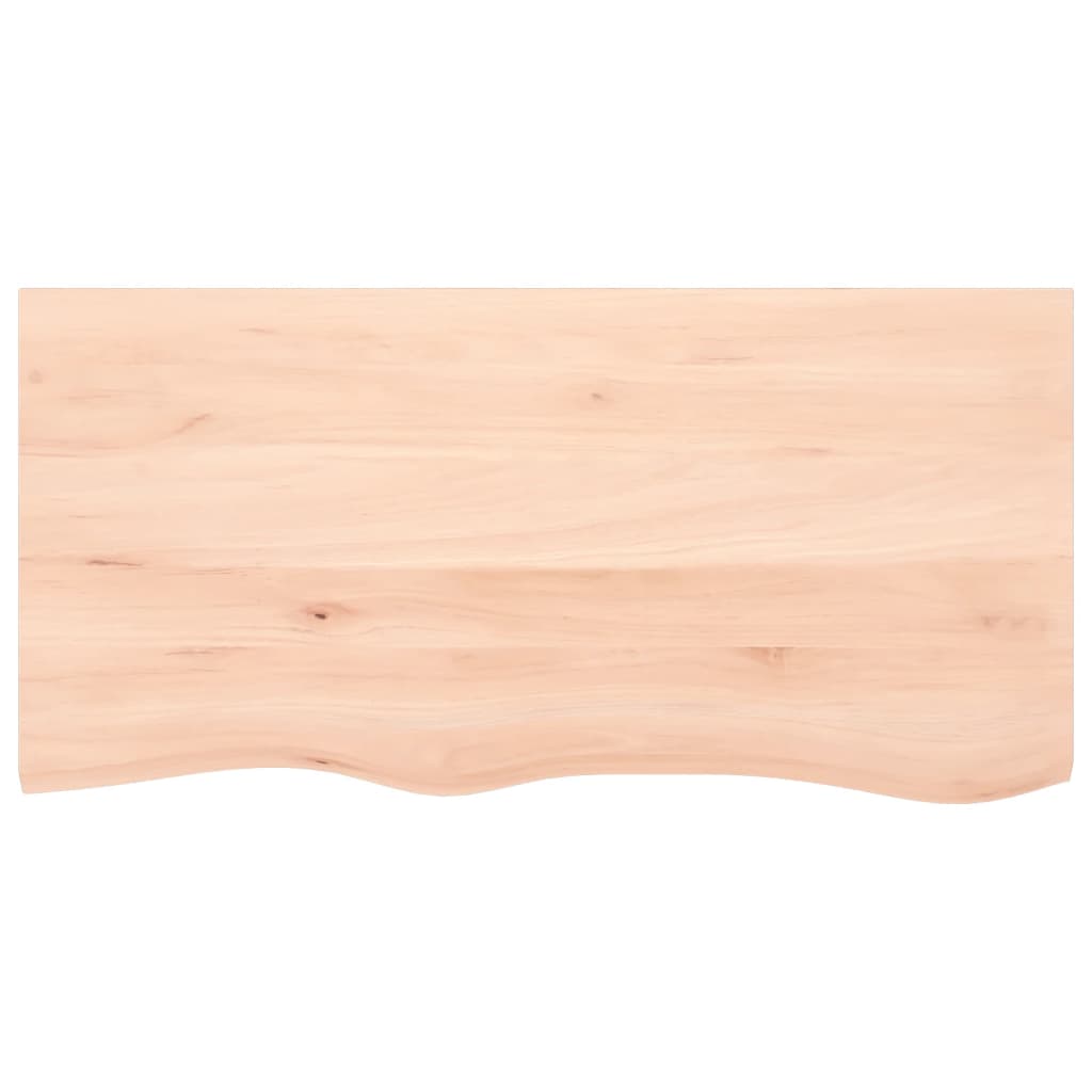 Zidna polica 100 x 50 x 2 cm od neobrađene masivne hrastovine