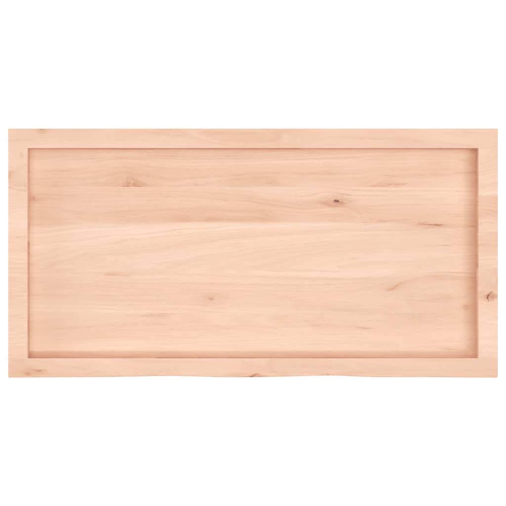 Zidna polica 100x50x(2-6) cm neobrađena masivna hrastovina