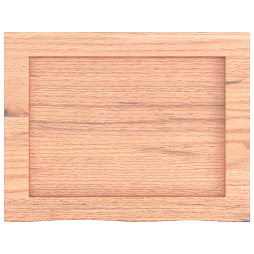 Zidna polica svjetlosmeđa 40x30x(2-6) cm obrađena hrastovina